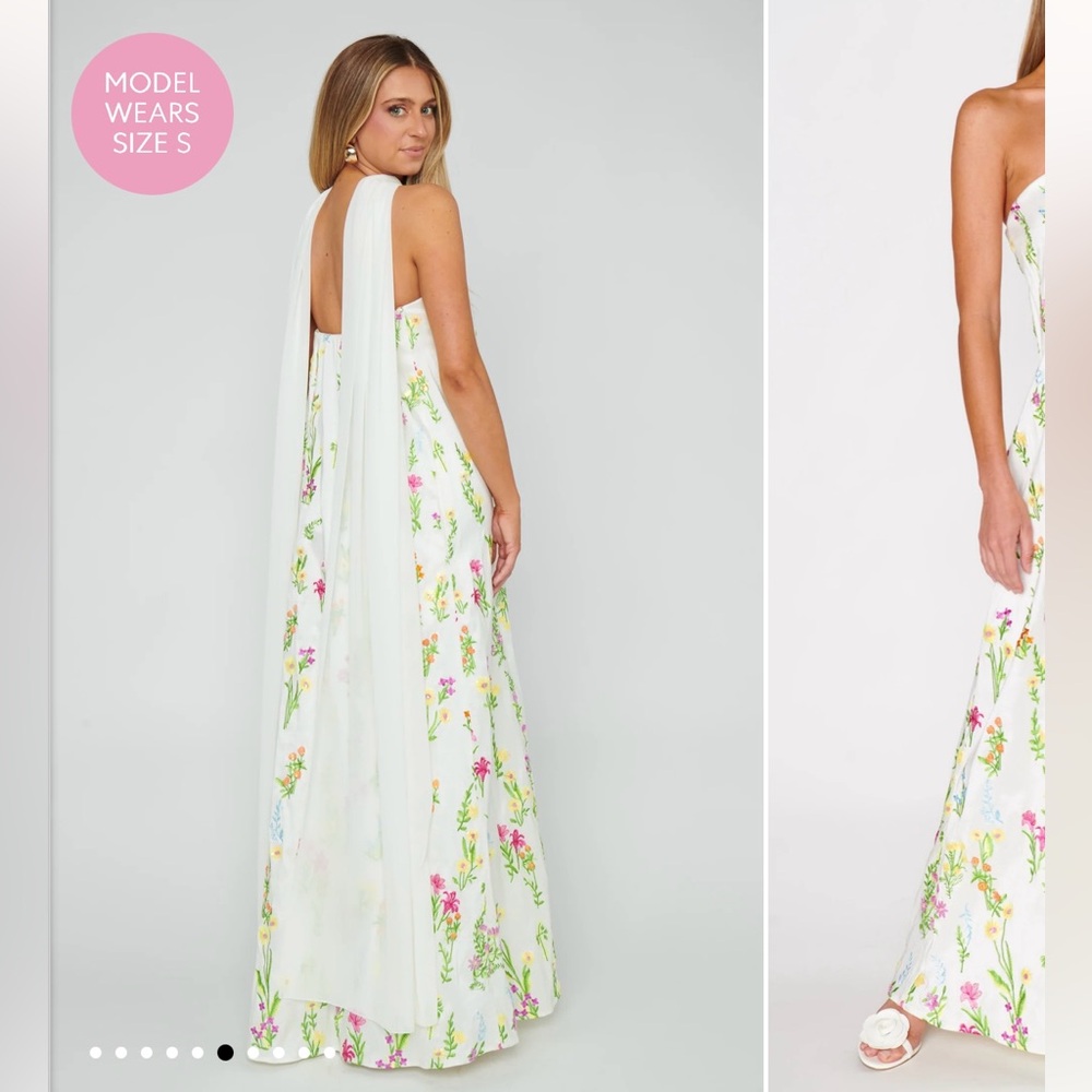 Show Me Your MuMu floral strapless gown - Picture 3 of 3